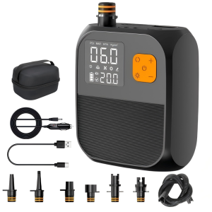 EAFC Portable 25PSI Electric Paddleboard Pump Rechargeable SUP Pump Dual Stage Inflation Portable Electric Pump For Kayaks SUP