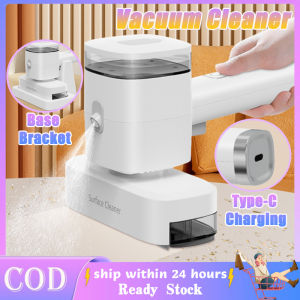 Handheld Electric Vacuum Cleaner With Base Stand Mini Wireless Scrub Multi-Functional Household Clean Tool USB Rechargeable Portable Water Spraying Window Scraping For Cleaning Desktop For Kitchen Bedroom Bathroom