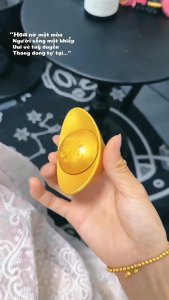 Bật Lửa Gas Khò Phong Thủy Hình Thỏi Vàng Xoay 360 Độ ( Xài Gas - Lửa Khò 1 Tia )