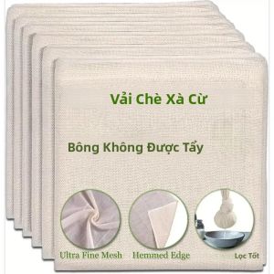 3 Chiếc Vải Phô Mai 100% Không Tẩy Trắng 508x508cm Có Viền Được Làm Sạch Có Thể Tái Sử Dụng Để Lọc Sữa Chua Làm Phô Mai Loại 100