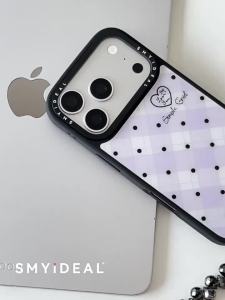 Smyideal | Magnetic Phone Case Grid Polka Dot Design
