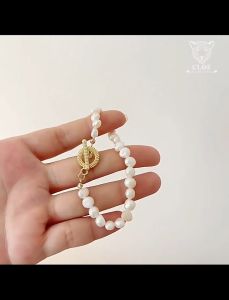 Lắc tay nữ ngọc trai nước ngọt vòng tay phong cách Hàn Quốc sang trọng phụ kiện trang sức Cloe Accessories 2168