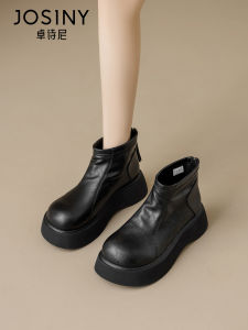 Josiny | Winter Warm Fluffy Black Martin Boots