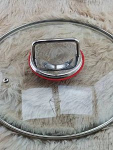 High-End Tempered Glass Pot Lid 304 Stainless Steel Kitchen Cooking Utensil for Soup Stir-Fry 14-34cm Size