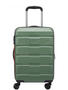Securitech Fashion Travel Suitcase Gender Neutral Carry-On Luggage Zipper Closure Universal Wheels ABS PC Material Solid Color