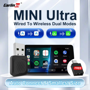 CarlinKit | CarlinKit Mini Ultra Wireless CarPlay Adapter Dual Mode Wired To Wireless Android Auto Box USB Dongle WiFi Seamless Connection