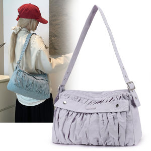 【Cáo Nhiều màu sắc】 Túi dây đeo vai chống nước Túi nhăn Túi nách 10 màu để lựa chọn