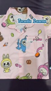 Setelan Piyama Baju Tidur Anak Laki Laki dan Perempuan Motif Boneka Viral Usia 1-16 Tahun