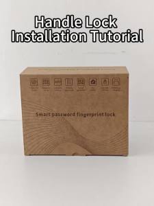 Work with Tuya App Bluetooth Smart Fingerprint Door Lock Password Mechanical Key NFC Unlocking For Wooden Door Handle Lock IP65
