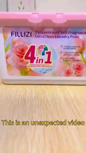 60PCS/FILLIZI 4 In 1 Laundry Pods Detergent Liquid Capsules Ball Washing Powder Laundry Long Last Fragrance Laundry Beads Laundry Gel Beads