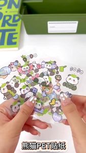 20 sheets , Panda stickers cartoon stickers decorative stickers stationery prizes reward stickers