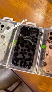 MOOPHE เคสดอกไม้สีเมทัคลิค เคส แม่เหล็ก ชาร์ได้ สำหรับ iPhone 11 12 13 14 15 16 PRO MAX Plus 16e 16PROMAX 16Plus 15PROMAX 17 Air 17Pro 17Promax 17Air