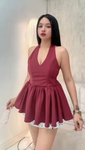 Danayah Luxe Flow Peplum Smocking Back Halter from Small to Large Frame