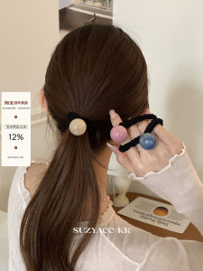Suzyacc Kr Acrylic Colorful Hair Ties Basic Non-damaging Hair Bands Simple Knots for Quick Hair Styling Fashionable Hair Bands