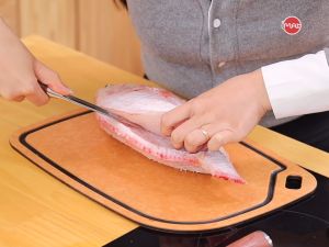 Dao gọt Damascus iMat lưỡi dài 12cm được làm bằng bằng thép không gỉ 9Cr18 cán gỗ cẩm lai tự nhiên