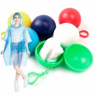 CoAce Portable Raincoat Ball Raincoat Emergency Raincoat Keychain
