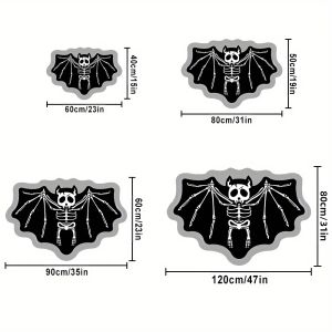 VIKAMA Halloween Bát Thảm Vui Vẻ Trang Trí Thảm Chùi Chân Thảm Polyester Cho Phòng Ngủ Phòng Khách Phòng Tắm Trang Trí Nhà Chống Phai Màu