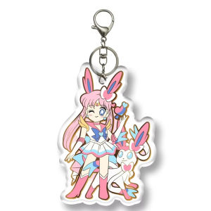 Bandai | for Ptcg Sailor Moon Tsukino Usagi Eeveelution Mizuno Ami Hino Rei Anime Peripherals Acrylic Keychain Backpack Pendant Gifts