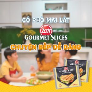 Giao Hoả tốc - COMBO 2 túi Phô mai lát Zott Gourmet Slices MOZZARELLA nhập khẩu từ Đức (gói 200g – 12 lát)