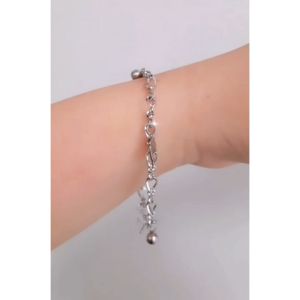Lovelybutik - Gelang Titanium Anti Luntur - Rik4 Dolphin Gelang Tangan Wanita Rantai Ukuran 18 cm Warna BONUS KOTAK PERHIASAN