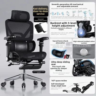 SAMEDREAM | Ergonomic Comfortable Lumbar Support Computer Chair Reclining