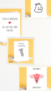 Relatable Sorry Card Ovary Acted Apology Card Cute Girlfriend Sorry Card Relationship Gift Greeting Card