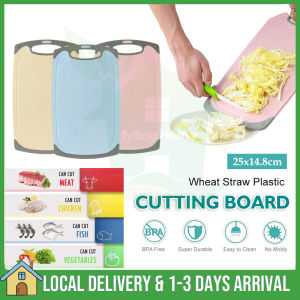 Multifunctional Environmental Protection Plastic Vegetable Wheat Straw Chopping Board Plastic Cutting Board Papan Pemotong Daging