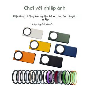 Ốp Điện Thoại Thích Hợp Dùng Cho Xiaomi 13ultra Kính Lọc Thay Đổi Ma Thuật Kết Nối Bên Ngoài Bộ Kính Lọc ND Kéo Sợi CPL Màu Đen Ánh Sao