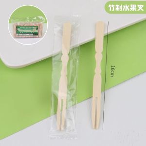 Kẹp Trái Cây Dùng Một Lần Bằng Bambu Kẹp Trái Cây Thân Thiện Với Môi Trường Đồ Ăn Nhẹ Nhàng Có Bao Bì Đơn Lẻ Dụng Cụ Ăn Uống