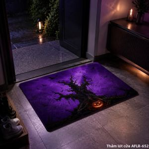 VIKAMA Gothic Halloween Thảm Chùi Chân Chống Trượt Dễ Dàng Làm Sạch Thảm Chào Mừng Ma Quái Thảm Lối Vào Đáng Sợ Thảm Kinh Dị Trang Trí Nhà Cửa Phong Cách Hiện Đại Thảm Polyester