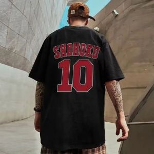 ฤดูร้อน 6XL ผู้ชายขนาดใหญ่แฟชั่นหลวมบาสเกตบอลอเมริกันขนาด 10 พิมพ์แขนสั้นคอรอบคออเนกประสงค์อินเทรนด์ Coupl