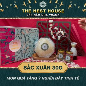 Set Quà Biếu Tặng Sang Trọng Hộp Xanh Hồng Yến Sào The Nest House