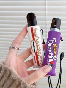Silicone Milk Chocolate Ice Cream Flavor Protective Case for Relx 1/4/5 Generation Vape Pen with Lanyard Creative Mobile Phone Case