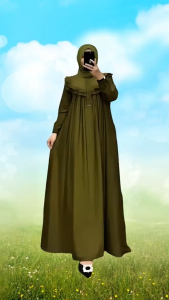 GAMIS WANITA POLOS BAHAN CRINKLE AIRFLOW / GAMIS LEBARAN TERBARU KEKINIAN