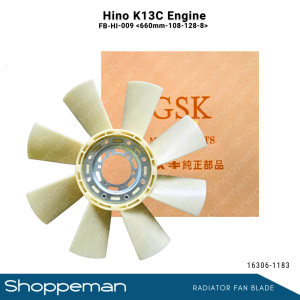 HINO K13C ENGINE RADIATOR FAN BLADE 660mm-108-128-8 8 BLADES 16306-1183 FB-HI-009