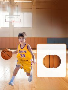 Silent High Elasticity Basketball for Children Indoor Use No Mess Third Generation Professional Home Use Basket Hoop No Drilling Required