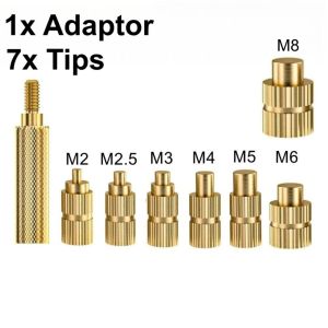 Heat Insert Embedded Nut Kit Tool Adaptor With Tip M2 M2.5 M3 M4 M5 M6 M8 For 936/937/900M Soldering Iron