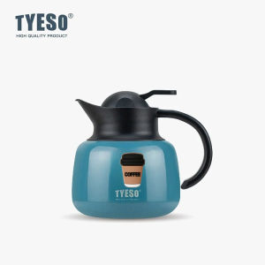 TYESO | Tyeso 750ml Large Vacuum Flasks Pumpkin-Shaped Steel Insulated Teapot Infuser for Hiking Sports Bottle with Coffee Sticker