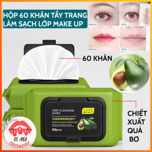 [Tẩy Trang Cấp Ẩm] Hộp 60 Khăn Ướt Tẩy Trang Sạch Sâu Chiết Xuất Quả Bơ Juyoz Deep Cleasing Wipes - Tẩy Sạch Sâu Lớp Trang Điểm Làm Sạch Da Mặt Cấp Ẩm Cho Da