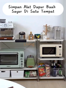 kitchen organizer storage rack adjustable kitchen shelf rak dapur stainless steel oven rack microwave shelf Heavy Duty Rack