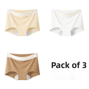 PIER N°5 | Herbal Initial Color Anti-Light Foundation Liquid Boxer Briefs Womens Ice Silk Seamless Antibacterial Tea Flower Base Pants
