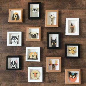 Creative Animal Art Pasting Children DIY Blind Box Material Kit Making 3D Handcraft Activity Parent-Child Toddler