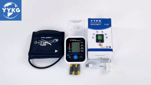 Medical Grade Automatic Electronic BP Monitor Home Use LED Display Voice Function Digital Blood Pressure Meter Free 4 Batteries and Power Adapter 5 Years Warranty