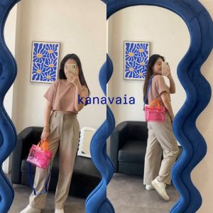 Kanavaia Mini PVC Tote Bag in Hot Pink / Orange