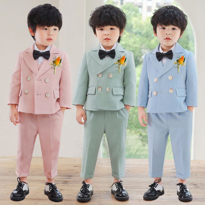 lontakids 4 Chiếc Cho Bé Trai Đồ Vest Trang Trọng (Áo Vest + Quần + Áo ...