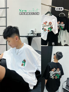 Boys Summer Short Sleeve T-Shirt Pure Cotton Loose Top Breathable Half Sleeve Childrens Clothing Casual Style round Neck Print