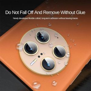 Huawei เมท50 50E โปรหรูหรา3D โลหะเลนส์กล้องถ่ายรูปอะลูมินัมอัลลอยฟิล์มกระจกนิรภัยป้องกันรอยนิ้วมือแท่งกันชนฝาปิดด้านหลังเลนส์โทรศัพท์สำหรับ Huawei Mate50 Mate50Pro Mate50E