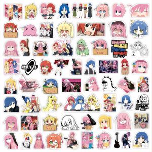Bandai | 50Pcs Anime BOCCHI THE ROCK! Stickers Toy for Kids Toy DIY Motorcycle Helmet Phone Skateboard Cartoon Decal Sticker Toys