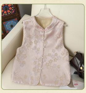 Double-sided Embroidered Chinese Style Womens Vest