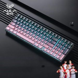 AULA-MOJING | Triple-Mode Gaming Mechanical Keyboard for Women Suitable for Laptops and Desktops 99-key Layout